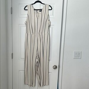 Striped Sleeveless Jumpsuit